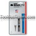 Ultra Mini MagLite® Blue Flashlight with Belt Clip and 2 AAA Batteries