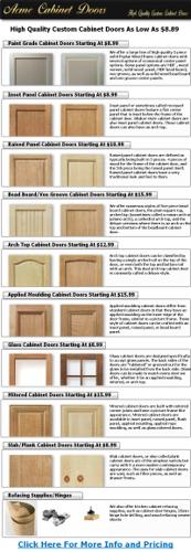 Unfinished Cabinet Doors As Low As $8.89