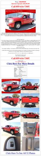 ^~ Used Chevrolet Silverado 1500 4Wd Ext Cab 134.0 Lt W/1Lt Deep Ruby Metallic 2008: Dallas 81124