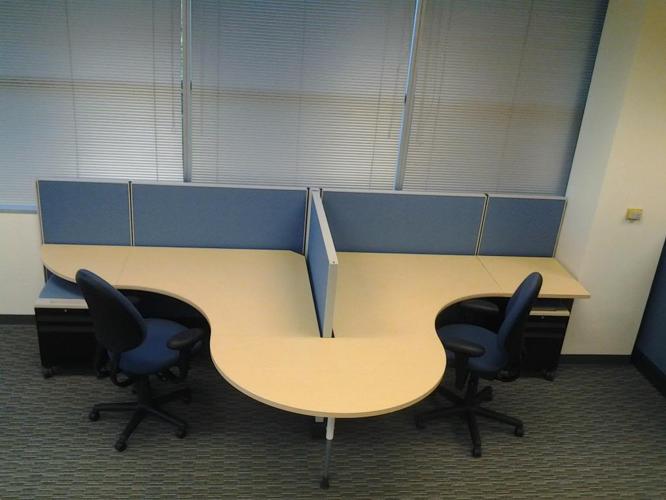 Used office furniture, new and refurbished, desks, filing cabinets, telemarketing, computer tables
