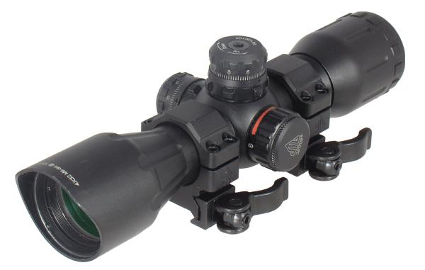 UTG 4X32 Compact CQB Scope with Large Field of View and Quick Detach Rings