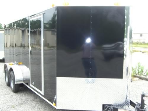 V nose enclosed cargo trailer 7x14 . Quad snowmobile