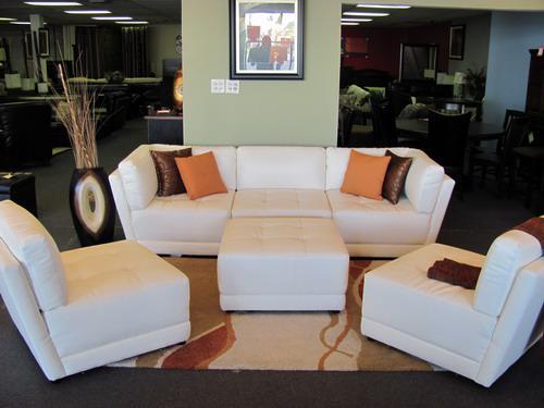 VICE VERSA Leather SECTIONAL White or Espresso