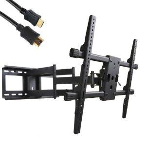 VideoSecu Articulating Full Motion TV Wall Mount for 32'-65' LED LCD Plasma TVs with VESA up to ...
