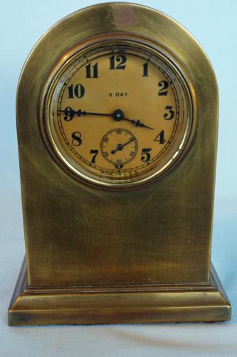 Vintage Brass 8 Day Clock