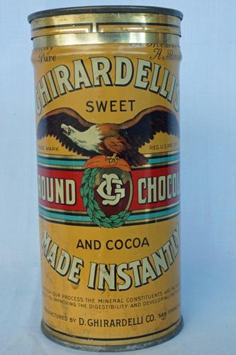 Vintage Ghirardelli's Ground Chocolate Tin 1 lb