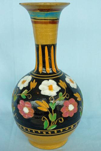 Vintage Vase with Floral Pattern