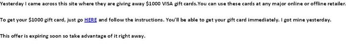 Visa Gift Cards Available{Hurry! Expiring SOON}