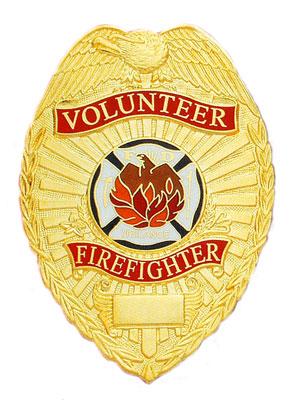 Volunteer Firefighter Badge Tear Drop