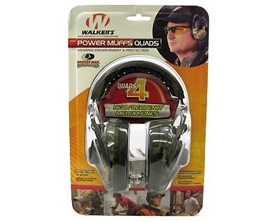 Walkers Game Ear PMQCMO Power Muffs Quads w/AFT Ele MOBU