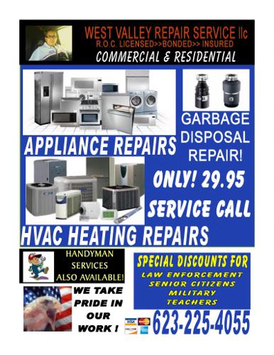 WASHER* *DRIER **REFRIGERATOR** repair service$29.95 service call