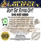 $$$ We Buy Gold...Honestly! 355 Warrenton Road, 540-842-5869 $$$