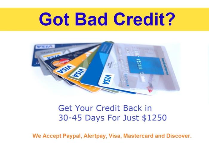 We Erase Bad Credit in 45 Days or Less
