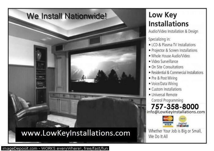 ===> We Install Flat TV's & Home Theater Systems <=== 757-358-8000