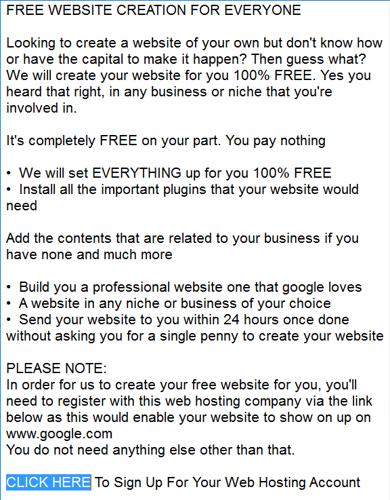 *We Will Create Your Own Website For You For FREE*