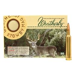 Weatherby Hunting 270 WBY MAG 150Gr Interlock Spire Point 20 Rounds