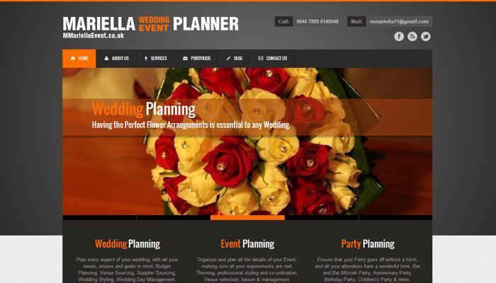 Wedding Planner / Events Planner / Party Planner Website Package
