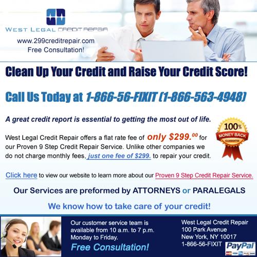 West Legal Credit Repair 1-866-56-FIXIT