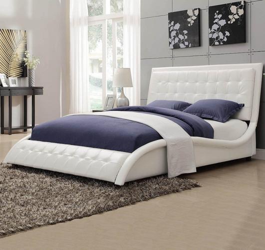 white contemporary Queen Bed