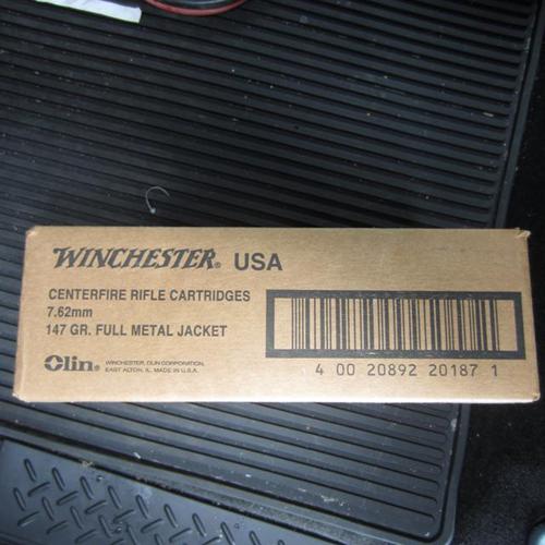 Winchester 7.62x51mm NATO 147 grain Full Metal Jacket