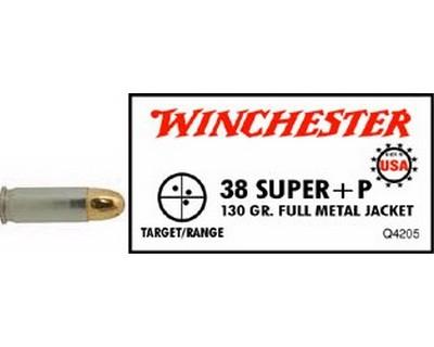 Winchester Ammo Q4205 USA 38Super+P 130Gr. FMJ/50