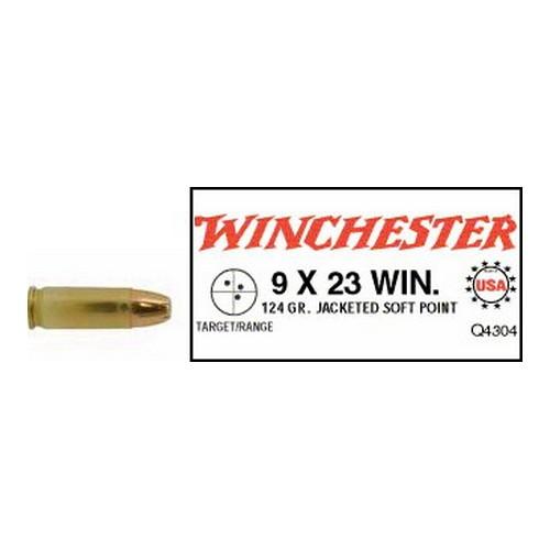 Winchester Ammo Q4304 USA 9X23Win. 124Gr. JSP/50
