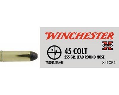 Winchester Ammo SupX 45 Colt 255Gr. Lead RN/20 X45CP2