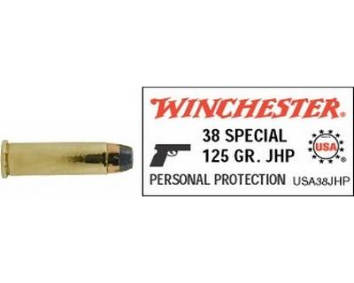 Winchester Ammo USA38JHP USA 38 Spl+P 125gr JHP/50