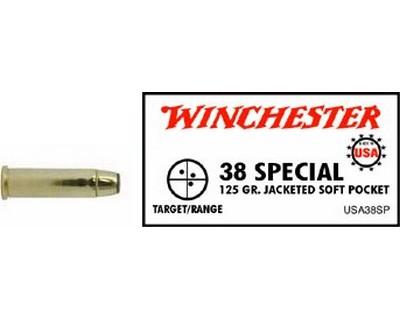 Winchester Ammo USA38SP USA 38 Spl 125gr JSP/50