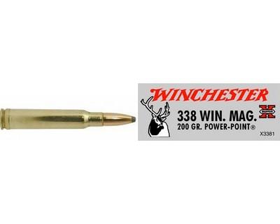 Winchester Ammo X3381 SupX 338 Mag 200gr Power Point/20
