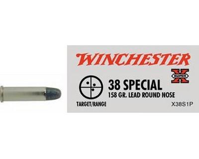 Winchester Ammo X38S1P SupX 38 Spl 158gr Lead Round Nose