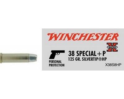 Winchester Ammo X38S8HP SupX 38 SPL+P 125gr SilvrtipHP/50