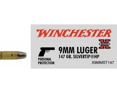 Winchester Ammo X9MMST147 SupX 9MM 147Gr. Silvertip HP/50