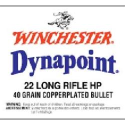 Winchester Dynapoint 22LR 40gr Plated Hollow Point 500 Rounds
