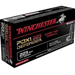 Winchester PDX1 Defender Ammunition 223 Remington 77Gr JHP - 20 Rounds