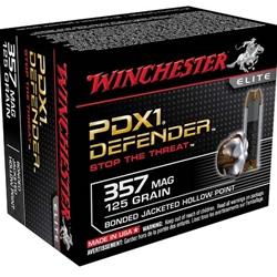 Winchester PDX1 Defender Ammunition 357 Magnum 125Gr JHP - 20 Rounds