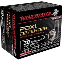 Winchester PDX1 Defender Ammunition 38 Special +P 130Gr JHP - 20 Rounds