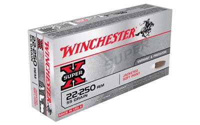 Winchester Super-X 22-250 55Gr Pointed Soft Point 20 200 X222501