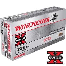 Winchester Super-X 222 Remington 50Gr Pointed Soft Point - 20 Rounds