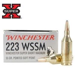 Winchester Super-X 223 WSSM 55Gr Pointed Soft Point - 20 Rounds