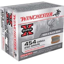 Winchester Super-X Ammunition 454 Casull 250Gr JHP - 20 Rounds