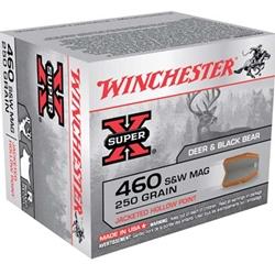 Winchester Super-X Ammunition 460 S&W Magnum 250Gr JHP - 20 Rounds