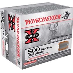 Winchester Super-X Ammunition 500 Smith & Wesson 350Gr JHP - 20 Rounds