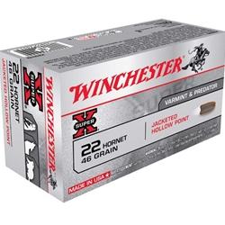 Winchester SuperX 22 Hornet 46Gr Jacketed Hollow Point - 50 Rounds
