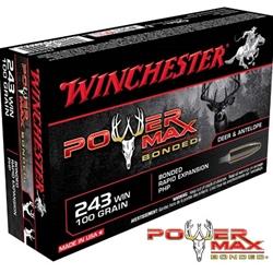 Winchester SuperX 243 Winchester 100Gr Power Max Bonded HP - 20 Rounds