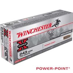 Winchester SuperX 243 WSSM 100Gr Power-Point 20 Rounds