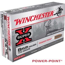 Winchester SuperX 8mm Mauser (8 x 57) 170Gr Power-Point 20 Rounds
