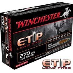 Winchester Supreme 270 Winchester 130Gr E-Tip Lead-Free - 20 Rounds