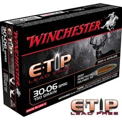 Winchester Supreme 30-06 Springfield 150Gr E-Tip Lead-Free - 20 Rounds