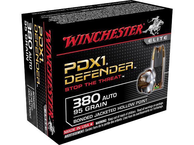 Winchester Supreme Elite Self Defense 380 ACP 95 Gr PDX1 JHP 21/Bx/20